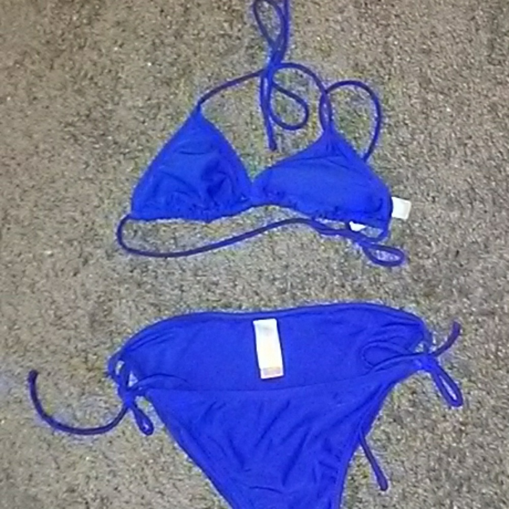 Small blue 2 piece bathing suit